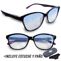 Lentes para computadora protección filtro azul tipo Gato Mujer Morado