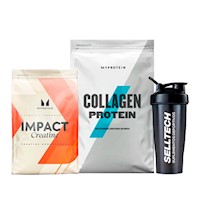 Pack Myprotein Collagen Protein 1kg Natural + Creatina 250gr + Shaker