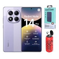 Xiaomi Redmi Note 14 Pro 5G 256GB Purpura + Powerbank 10000mAh +  Parlante Bluetooth + Audifonos