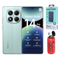 Xiaomi Redmi Note 14 Pro 5G 256GB Verde + Powerbank 10000mAh +  Parlante Bluetooth + Audifonos