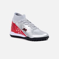 ZAPATILLAS NEW ATHLETIC FOOTBALL SLABS69 PLATEADO CON ROJO PARA NIÑO