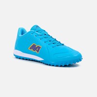 ZAPATILLAS NEW ATHLETIC FOOTBALL AGIFUG78 CELESTE CON AMARILLO JUVENIL