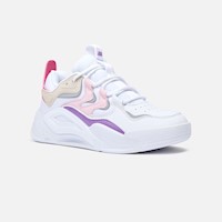 Zapatillas New Athletic Lifestyle Fnspro75 Blanco Con Rosado Mujer