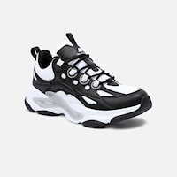 Zapatillas New Athletic Lifestyle Chunky121 Blanco Con Negro Mujer