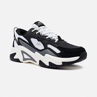 Zapatillas New Athletic Lifestyle Rubbing164 Negro Con Blanco Hombre