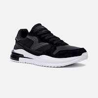 Zapatillas New Athletic Lifestyle Rubbing126 Negro Con Blanco Hombre