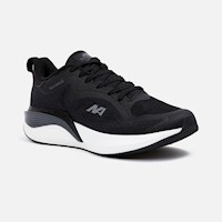 Zapatillas New Athletic Running Spoom69 Negro Con Blanco Hombre