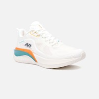 Zapatillas New Athletic Running Spoom75 Crema Con Naranja Mujer