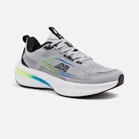 Zapatillas New Athletic Running Spoom117 Gris Con Turquesa Hombre