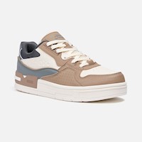 Zapatillas New Athletic Skateboarding Flip40 Crema Con Marron Hombre