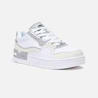 Zapatillas New Athletic Skateboarding Flip40 Blanco Con Gris Mujer