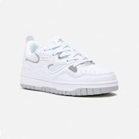 Zapatillas New Athletic Skateboarding Saints67 Blanco Con Gris Mujer