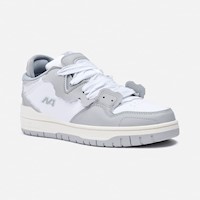 Zapatillas New Athletic Skateboarding Flip71 Blanco Con Gris Hombre