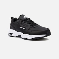 Zapatillas New Athletic Tennis Forrest10 Negro Con Blanco Mujer