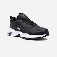 Zapatillas New Athletic Tennis Forrest11 Negro Con Blanco Mujer