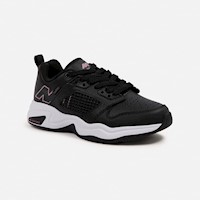 Zapatillas New Athletic Tennis Forrest21 Negro Con Uva Mujer