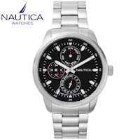 Reloj Nautica Forbell NAPFRL005 Multifuncional Para Hombre Dial Negro