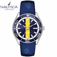 Reloj Nautica Cruise NAPNAI809 Para Hombre Fecha Correa Silicona Azul