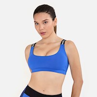 Bra Top New Athletic Larisa Azulino Con Negro Mujer