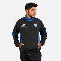 Cortaviento Adt Negro Con Azul Para Hombre