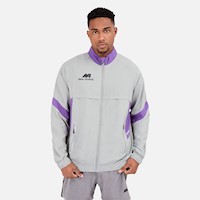 Cortaviento New Athletic Logan Gris Con Morado Hombre