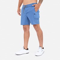 Bermuda New Athletic Akira Azul Acero Hombre