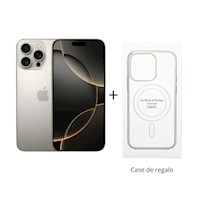 iPhone 16 Pro Max de 256GB - Natural Titanium - eSim + CLEAR CASE DE REGALO (Entrega Inmediata)