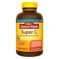 Nature Made Super C con Vitamina D3 y Zinc – 200 Tabletas