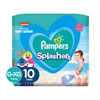 Pañales para Piscina Pampers Splashers Talla G-XG 10 un