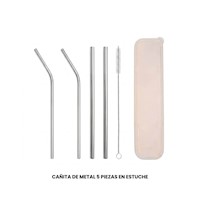 CAÑITA DE METAL 5 PIEZAS EN ESTUCHE