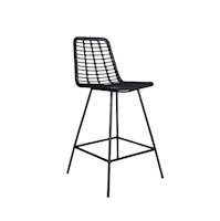 Silla Bar Mingo Rattan Negro 75 cm