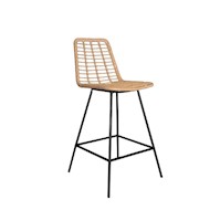 Silla Bar Mingo Rattan Natural 75cm