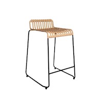 Silla Bar Olive Rattan Natural 65cm