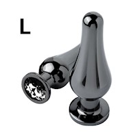Plug Anal Dilatador Talla L Consolador Cono Negro