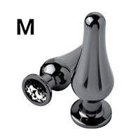 Plug Anal Dilatador Talla M Consolador Cono Negro