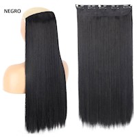 Extensiones Cabello Largo 55cm Postizos Clips Lacio Genieka