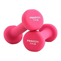 Mancuernas de neopreno PROIRON de 1kg - Rosado