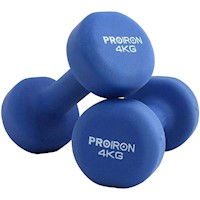 Mancuernas de neopreno PROIRON de 4kg - Azul