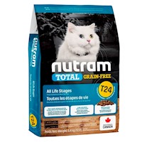 Comida Gato Adulto Nutram T24 Salmón Trucha Libre Grano 5.4kg