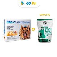 Nexgard 11.3 mg Perros 2 Kg a 4 Kg x 3 + GRATIS Snack Cookie Dogster