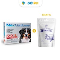 Nexgard 136 mg Perros (25.1 Kg a 50 Kg) x 3 Tabletas + Gratis Snack Pet´s Republ