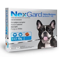 Nexgard Antipulgas Masticable 28,3 mg x 1 Tab  4.1 - 10 kg