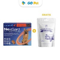 Nexgard Spectra XL (30-60 Kg) x 3 Tabletas + Gratis Snack Pet´s Republic Orejas