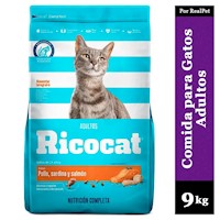 Comida para Gato Adulto Ricocat Pollo Sardina y Salmón 9 kg