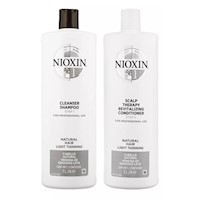 Nioxin 1 Shampoo + Acondicionador Densificador Para Cabello Natura l1000ml