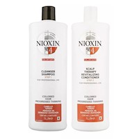 Nioxin-4 Shampoo + Acondicionador Densificador Para Cabello Teñido 1000ml