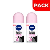 Dúo Pack Nivea Deo Mujer Roll Invisible B&W Clear - Frasco 50Ml