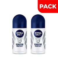 Dúo Pack Nivea Deo Hombre Roll Sensitive Protect - Frasco 50ML