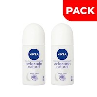 Dúo Pack Nivea Deo Mujer Roll Aclarado Beauty Touch - Frasco 50ML