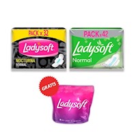 Pack Ladysoft Nocturna x32 + Normal x42 + Kit Gratis